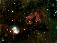 IC 348 and Surrounding Dark Nebula