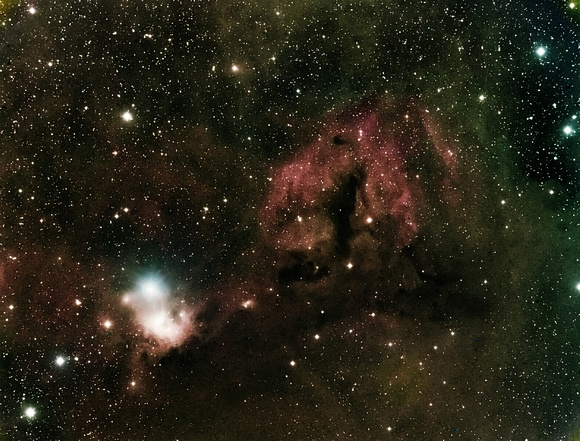 IC 348 and Surrounding Dark Nebula
